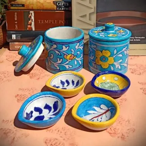 Jaipur Blue Pottery Diwali Gift Set - Large