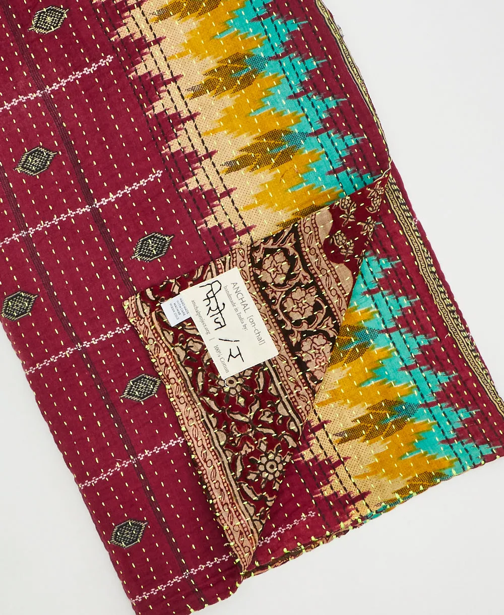 Kantha Quilt Throw - No. 240206