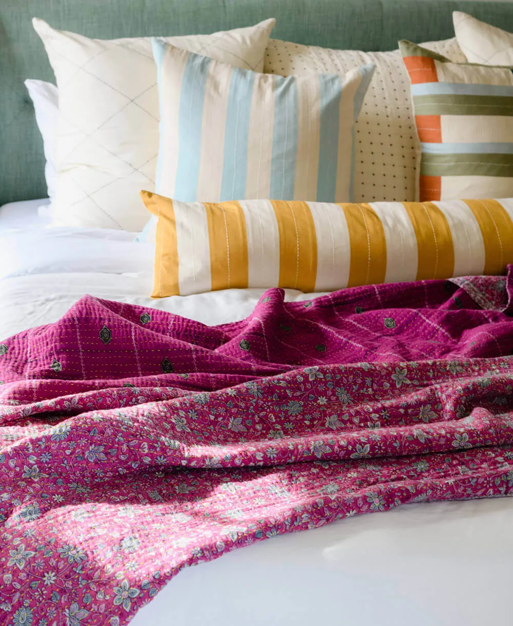 Kantha Quilt Throw - No. 240206