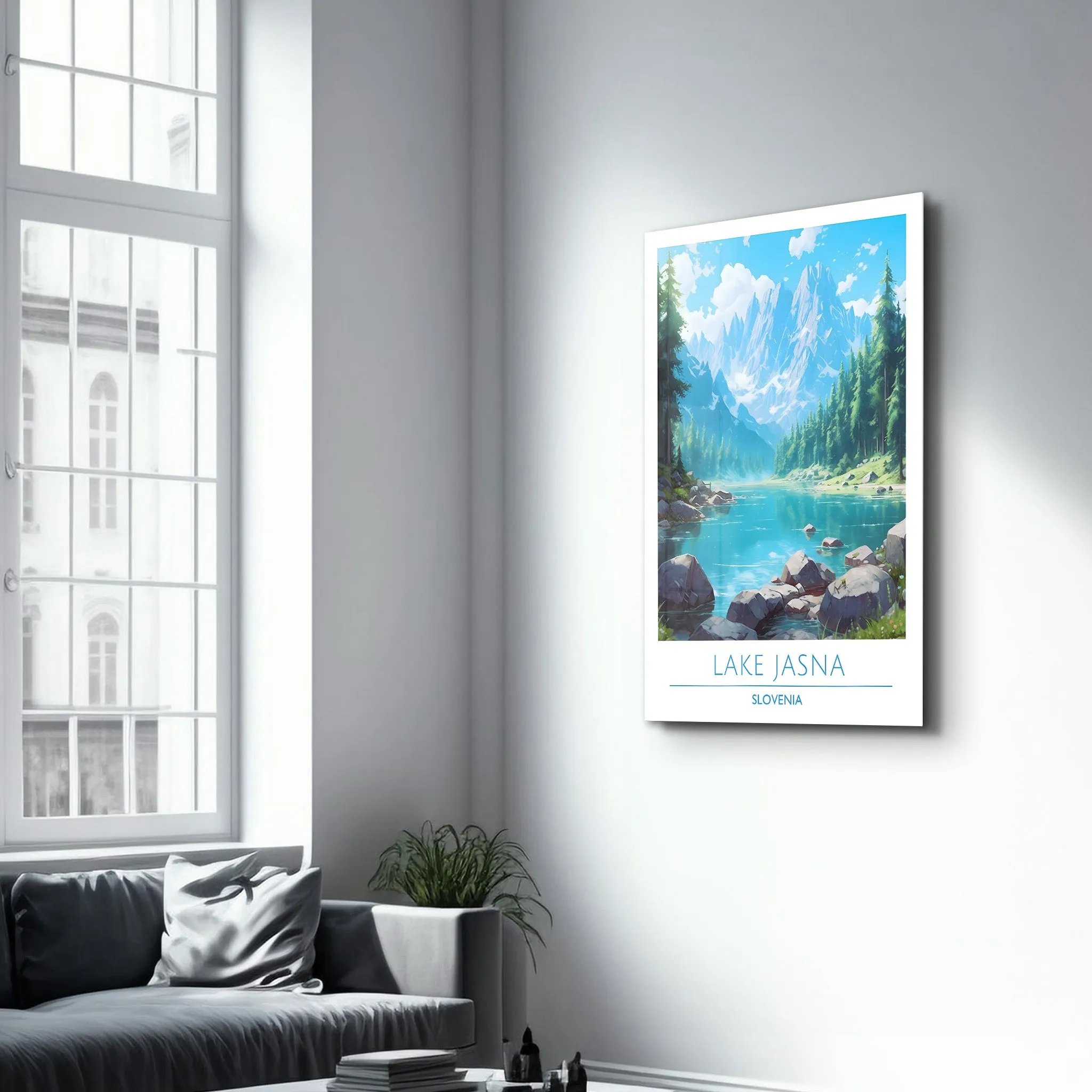 Lake Jasna Slovenia-Travel Posters | Glass Wall Art