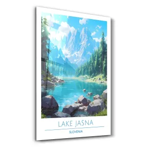 Lake Jasna Slovenia-Travel Posters | Glass Wall Art