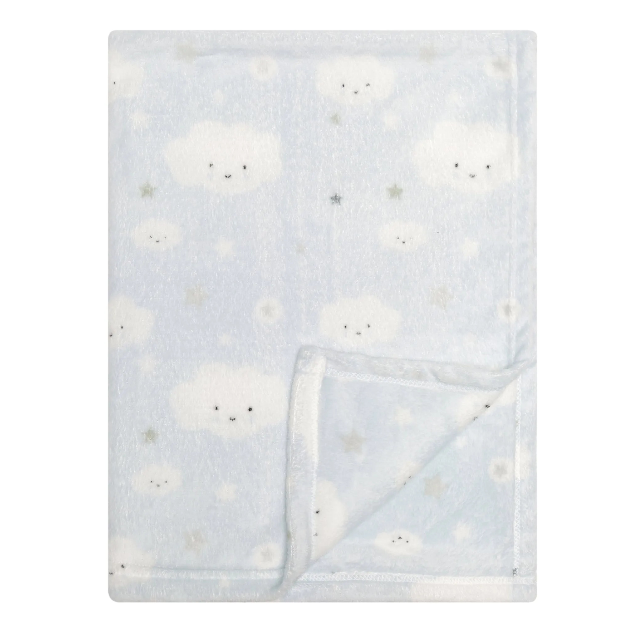 Large Ultra Soft Fleece Baby Blanket for Boys - Clouds