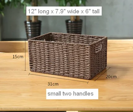 Large Woven Straw Storage Basket, Storage Basket for Bedroom, Rectangle Storage Basket, Picnic Storage Basket, Storage Basket for Toys