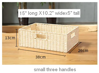 Large Woven Straw Storage Basket, Storage Basket for Bedroom, Rectangle Storage Basket, Picnic Storage Basket, Storage Basket for Toys