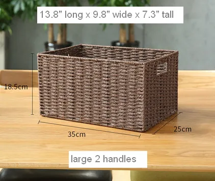 Large Woven Straw Storage Basket, Storage Basket for Bedroom, Rectangle Storage Basket, Picnic Storage Basket, Storage Basket for Toys