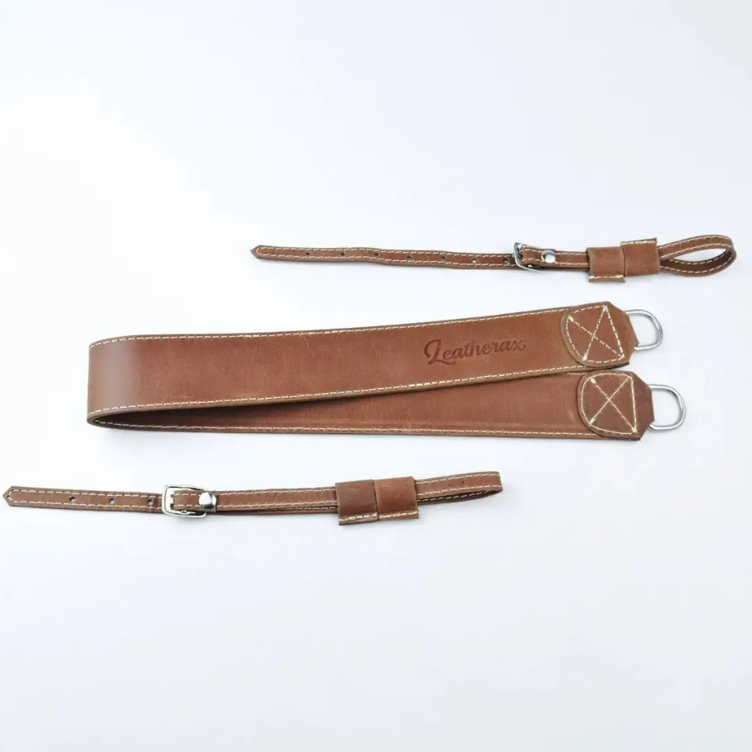 Leather Camera Strap Chestnut Brown