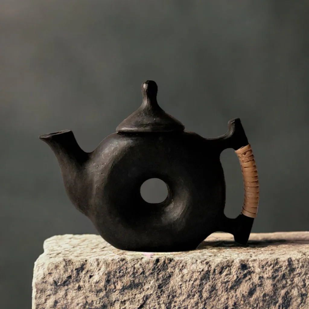 Longpi Black Pottery Chakra Teapot