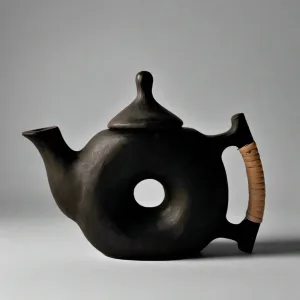 Longpi Black Pottery Chakra Teapot