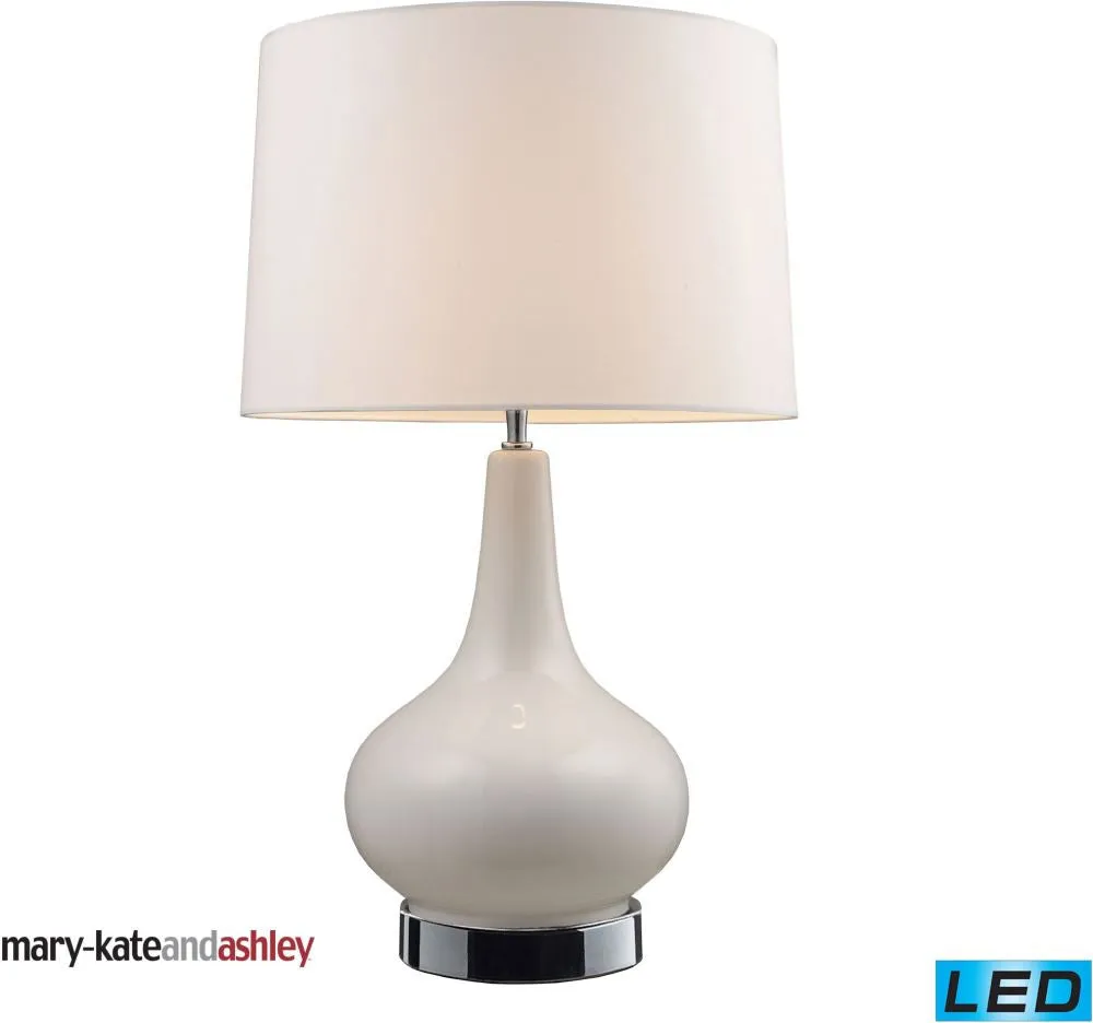 Mary-Kate and Ashley 27" Continuum White Led Table Lamp In Chrome