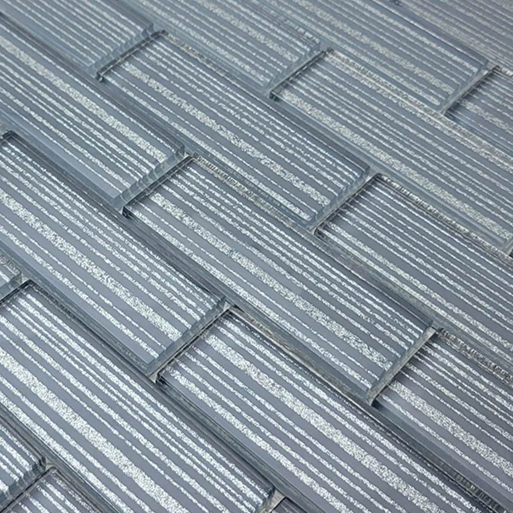 Metallic Grey, 1.5" x 4" - Glass Tile