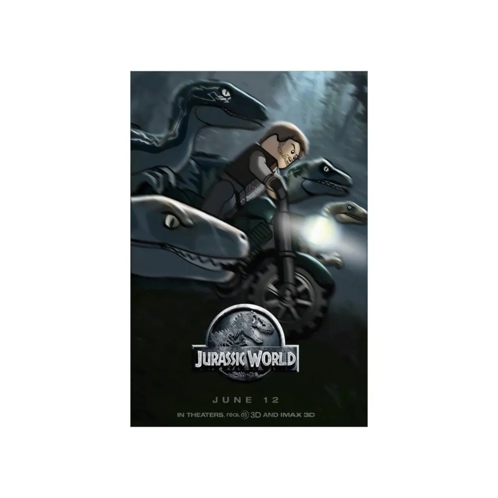 MOC  Compatible  Jurassic World  Movie Wall Art POSTER ONLY