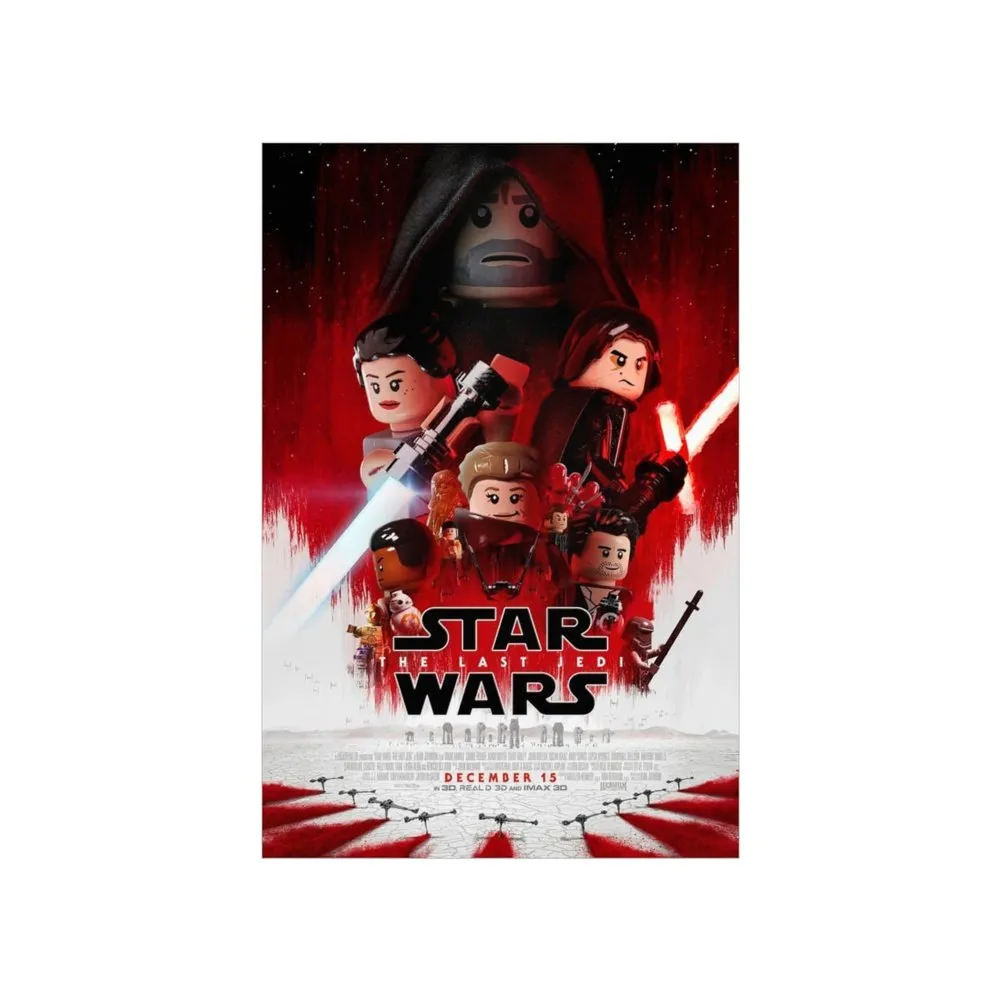 MOC  Compatible  Star Wars The Last Jedi  Movie Wall Art POSTER ONLY