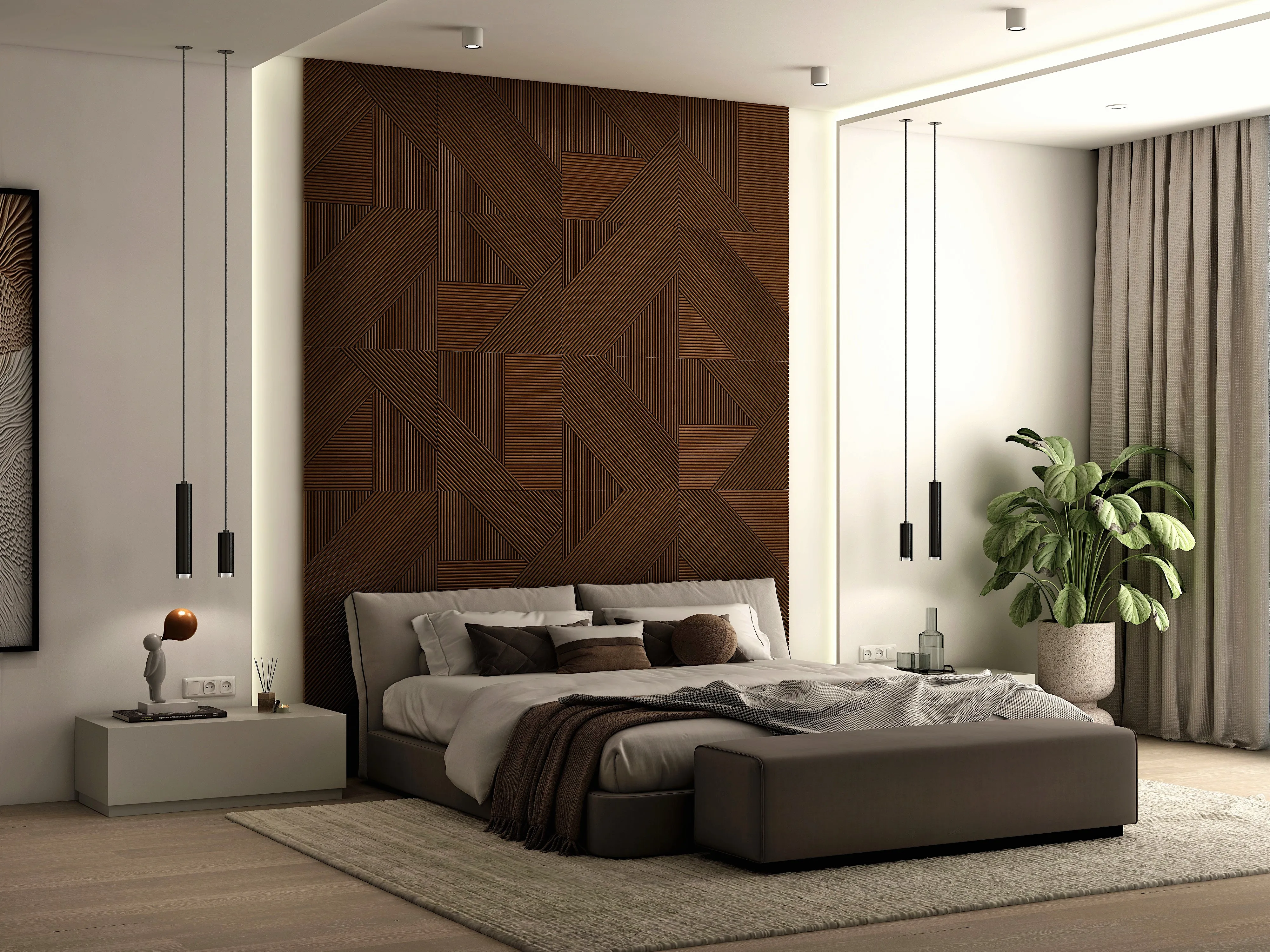 Modern Minimalistic Wooden Wall Panels