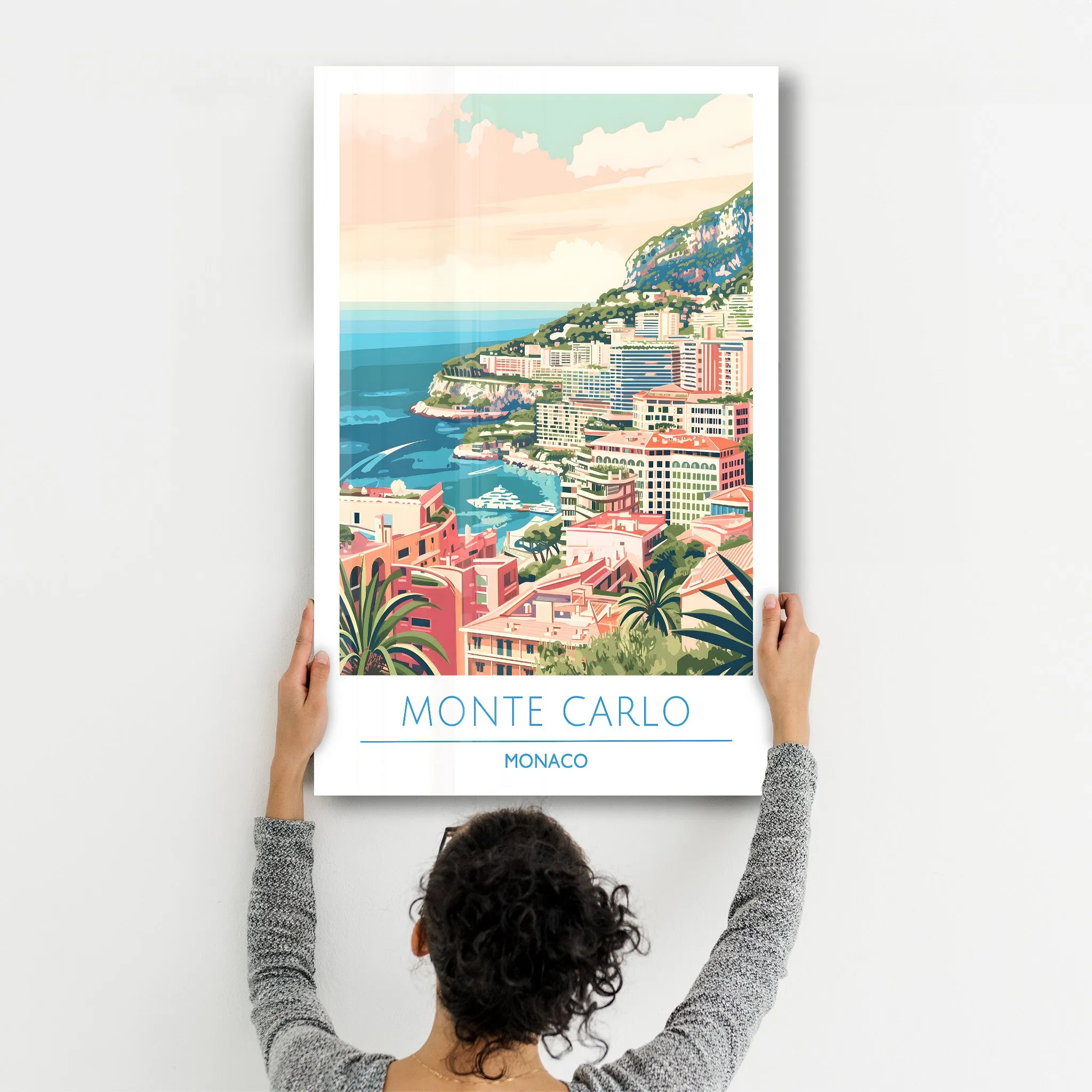 Monte Carlo Monaco-Travel Posters | Glass Wall Art