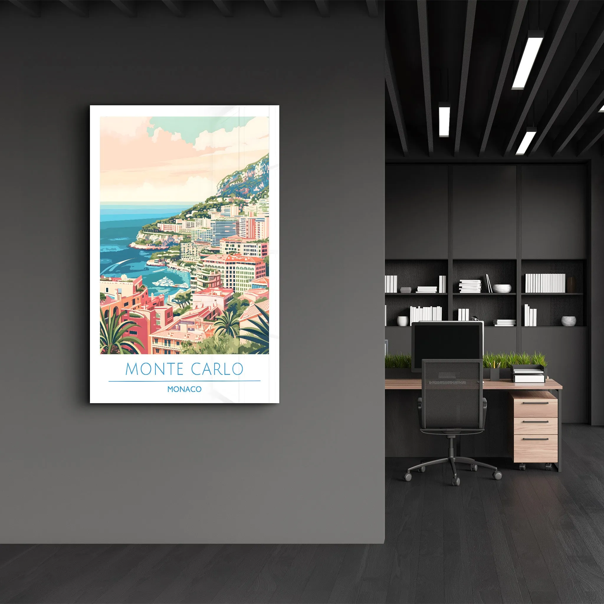 Monte Carlo Monaco-Travel Posters | Glass Wall Art