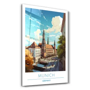 Munich Germany-Travel Posters | Glass Wall Art