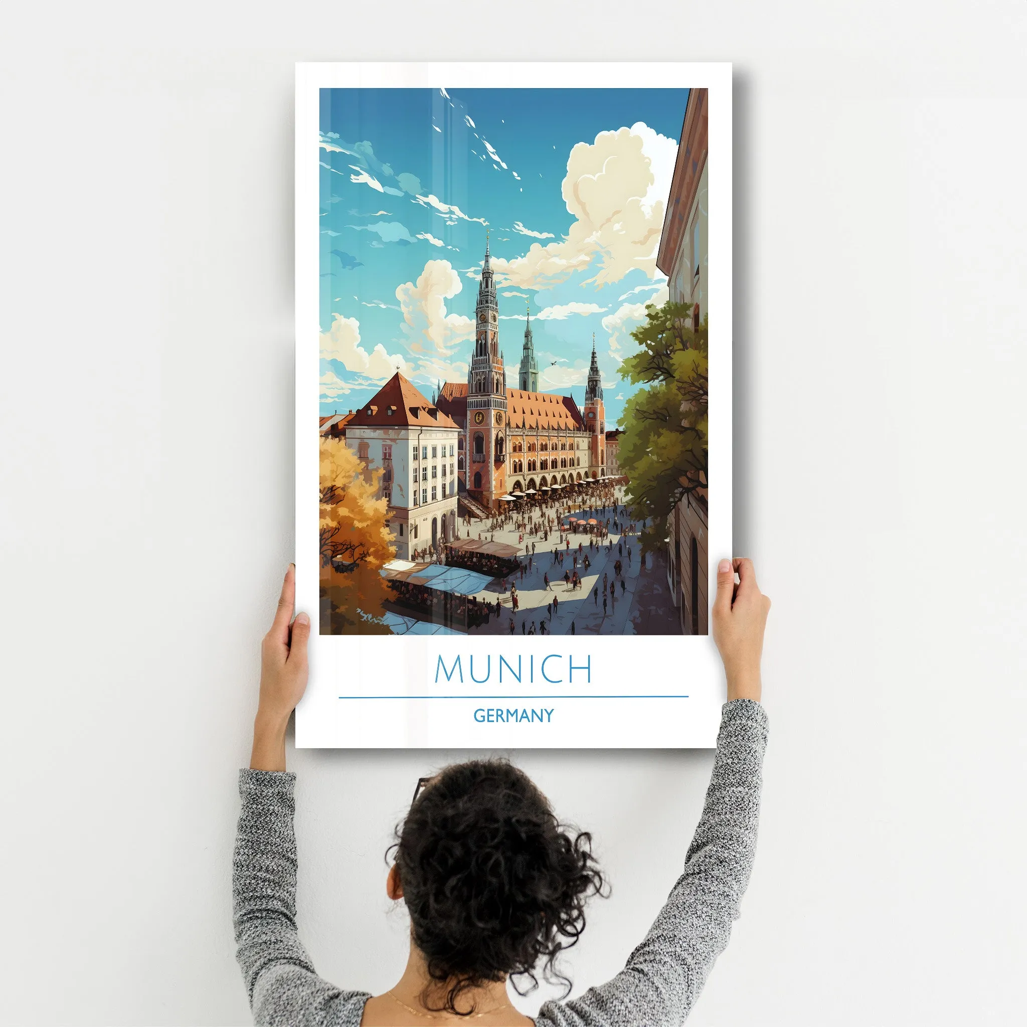 Munich Germany-Travel Posters | Glass Wall Art