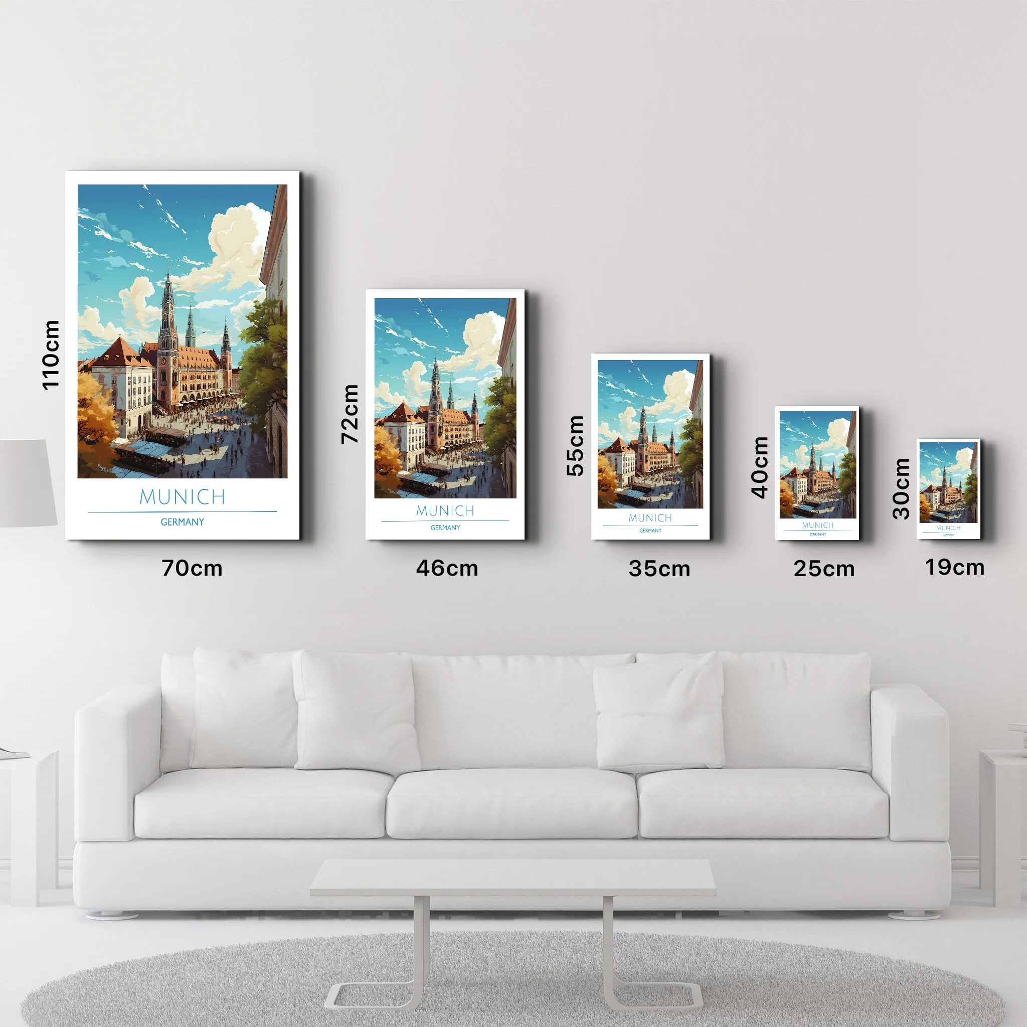 Munich Germany-Travel Posters | Glass Wall Art