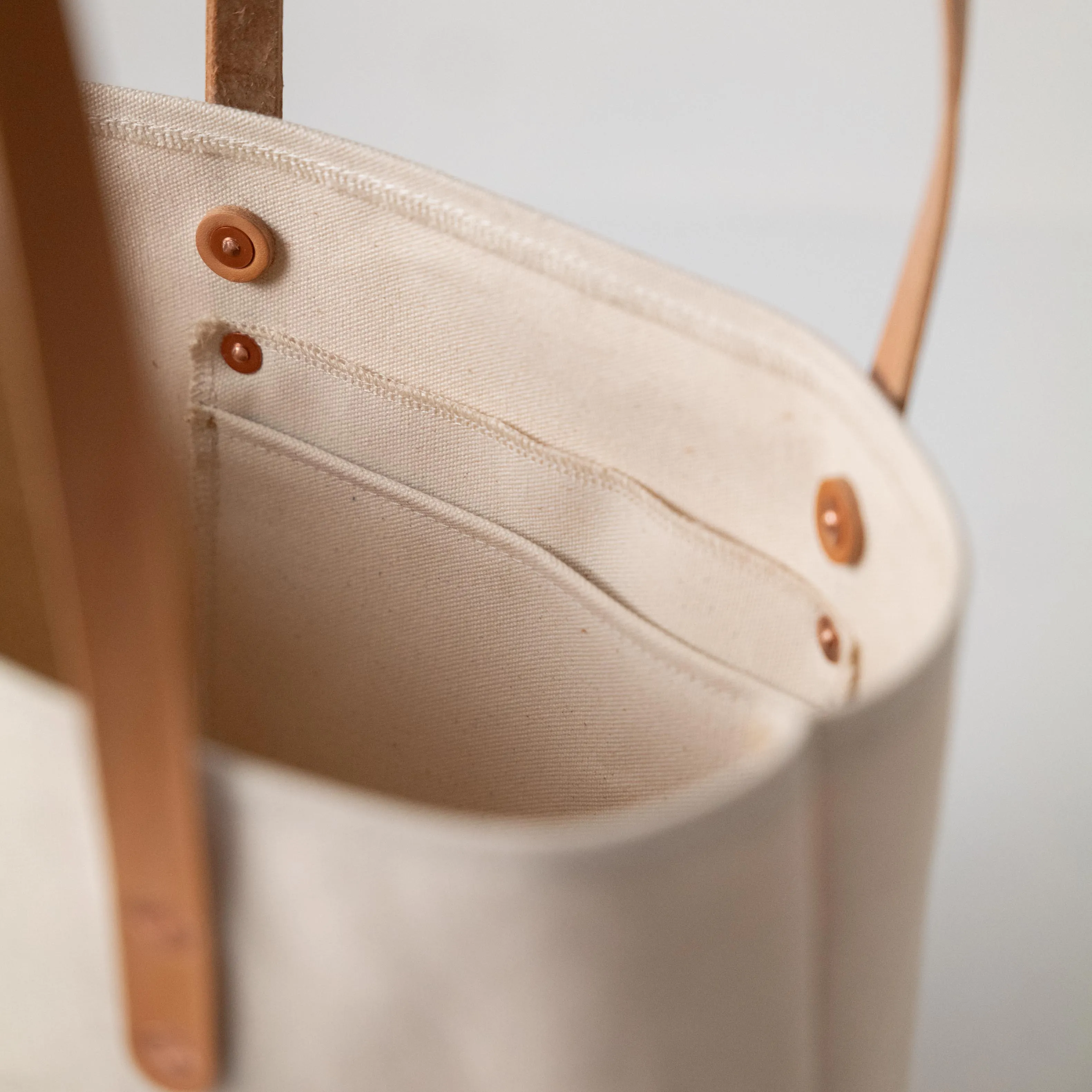 Natural Canvas East West Tote