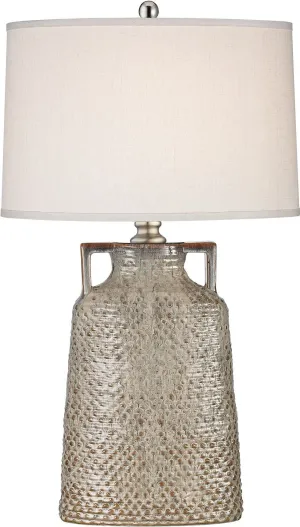 Naxos 1 Light Table Lamp In Charring Cream Glaze