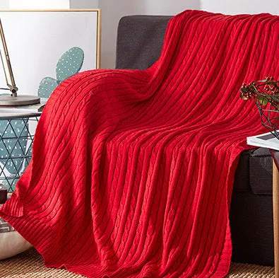 Nordic Knitted Blanket Travel Blanket Sofa Throw Blanket Air Condition Blankets Living Room Decor Cozy Warm Housewarming Winter Gift