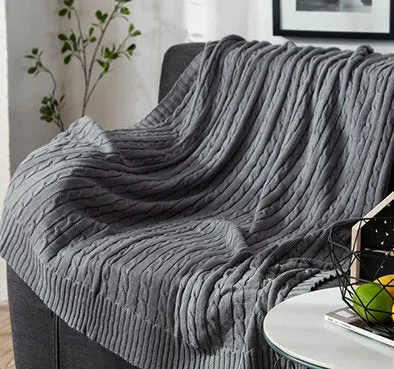 Nordic Knitted Blanket Travel Blanket Sofa Throw Blanket Air Condition Blankets Living Room Decor Cozy Warm Housewarming Winter Gift