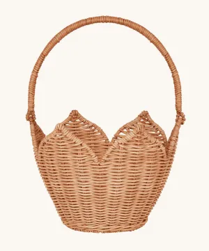 Olli Ella Rattan Carry Basket -  Poinsettia