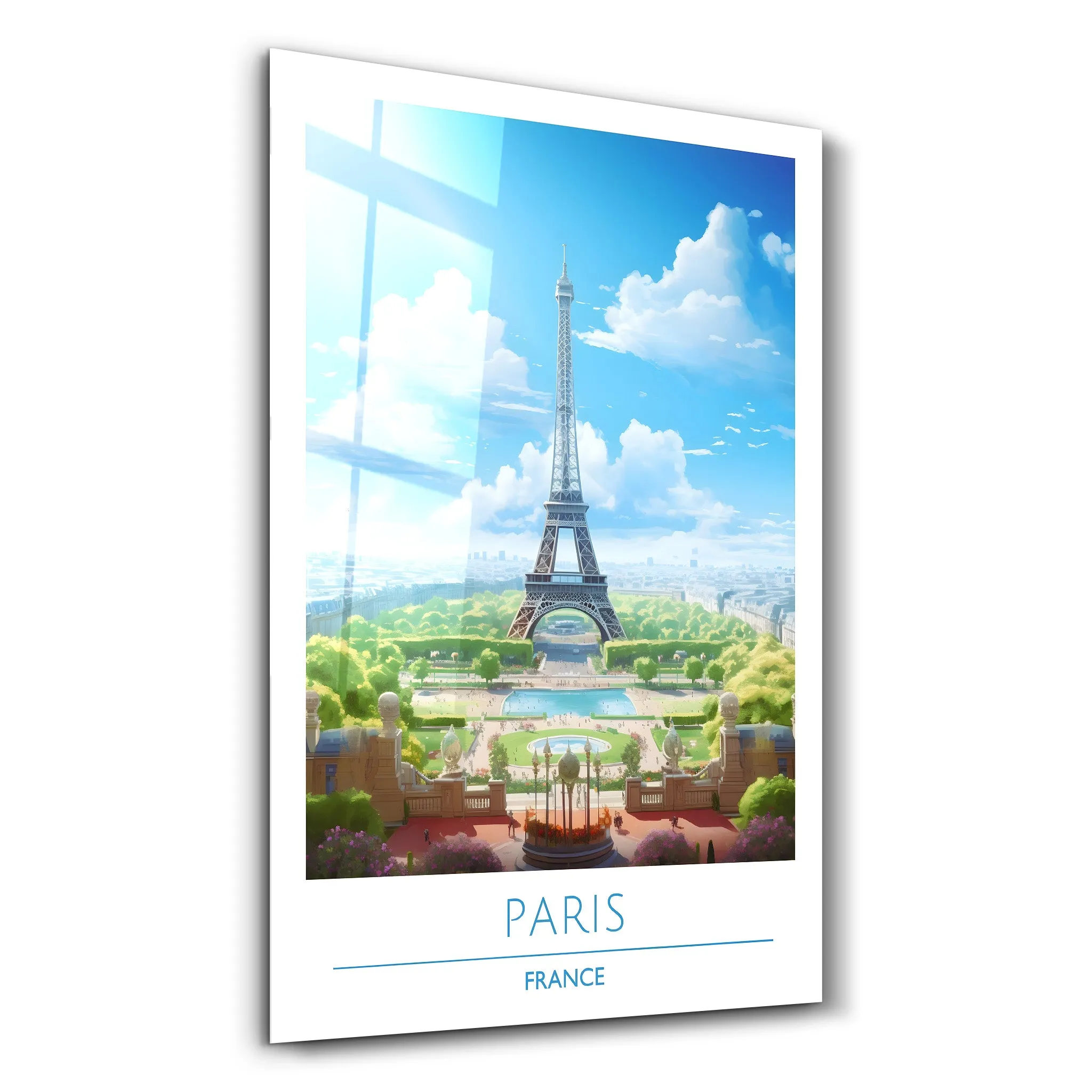 Paris France-Travel Posters | Glass Wall Art