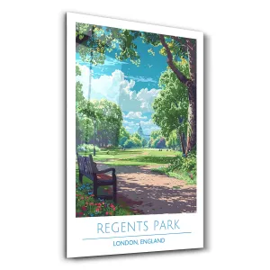 Regents Park-London England-Travel Posters | Glass Wall Art