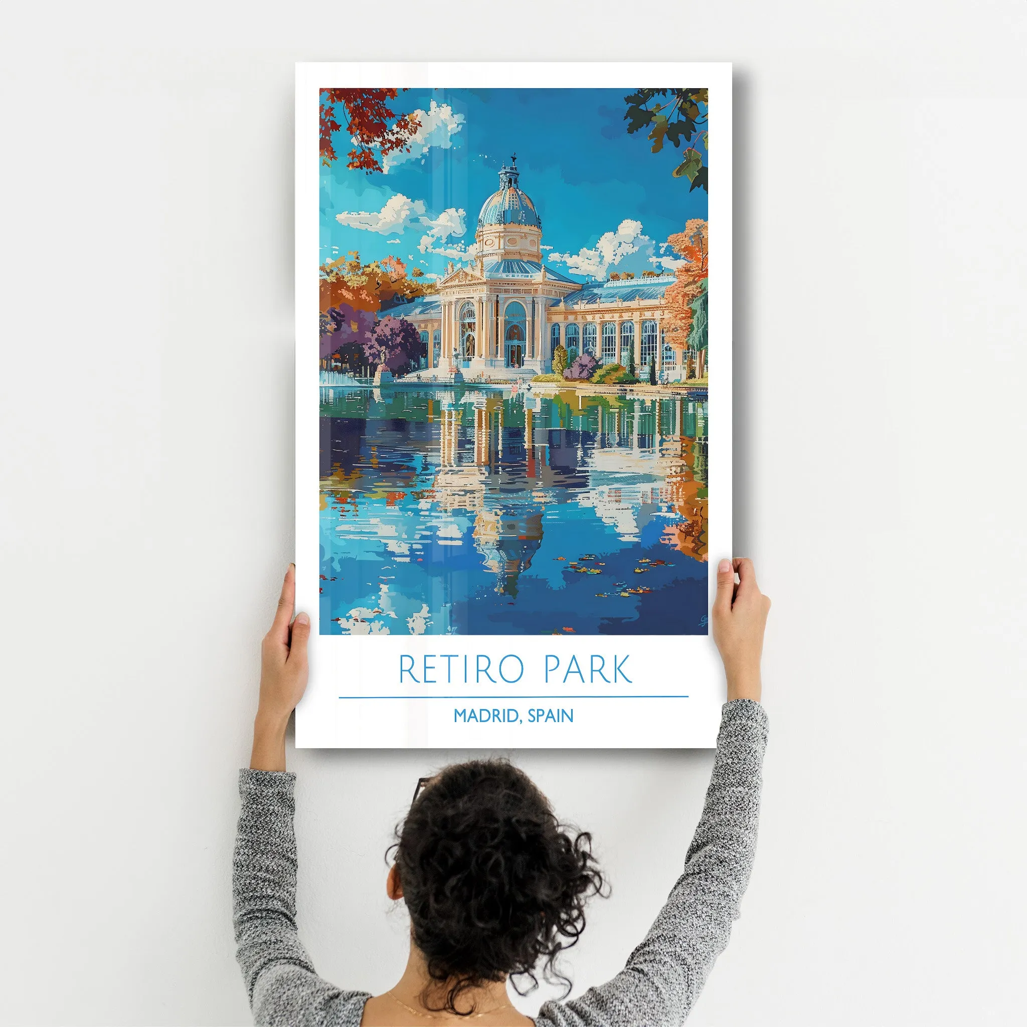 Reitro Park-Madrid Spain-Travel Posters | Glass Wall Art