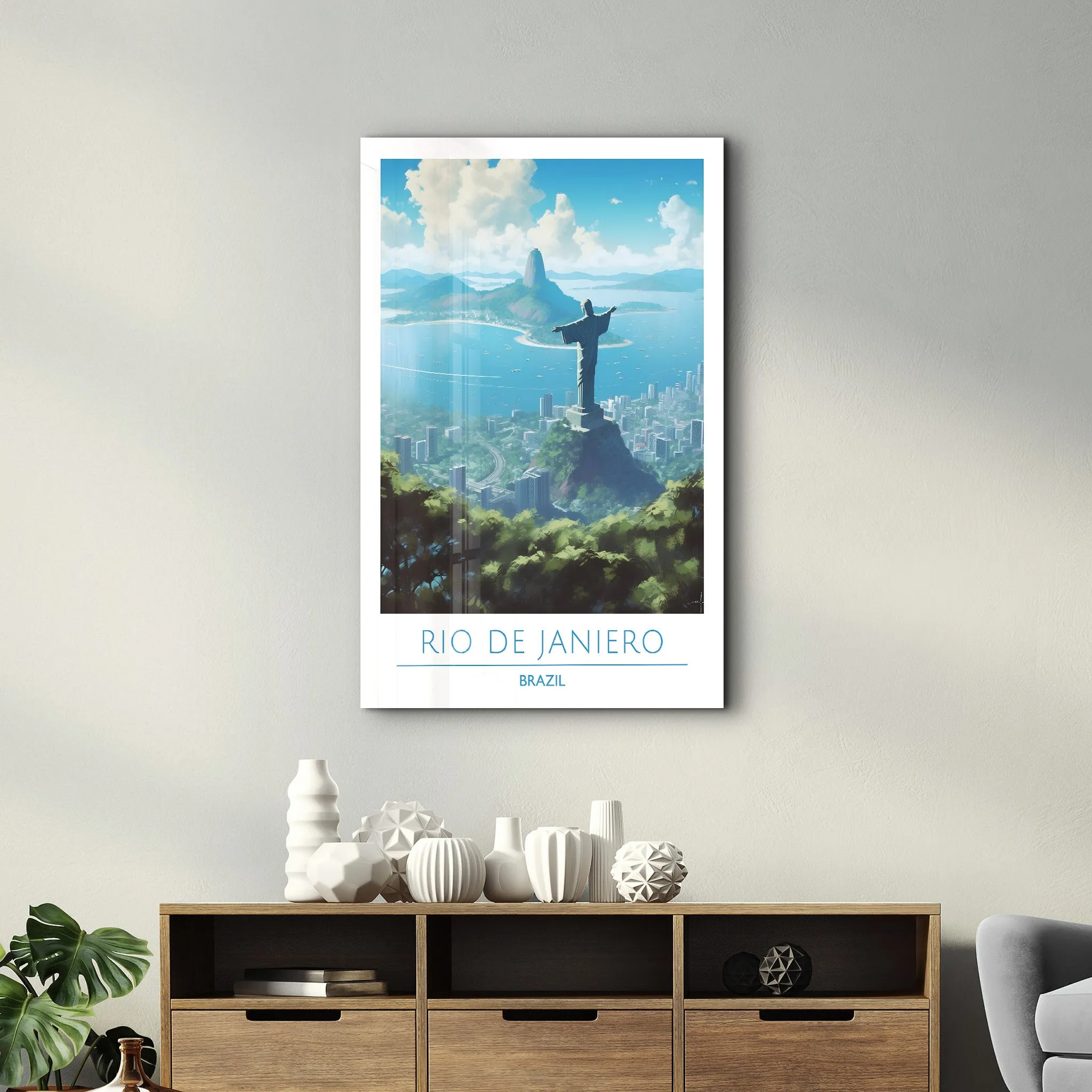 Rio De Janiero Brazil-Travel Posters | Glass Wall Art