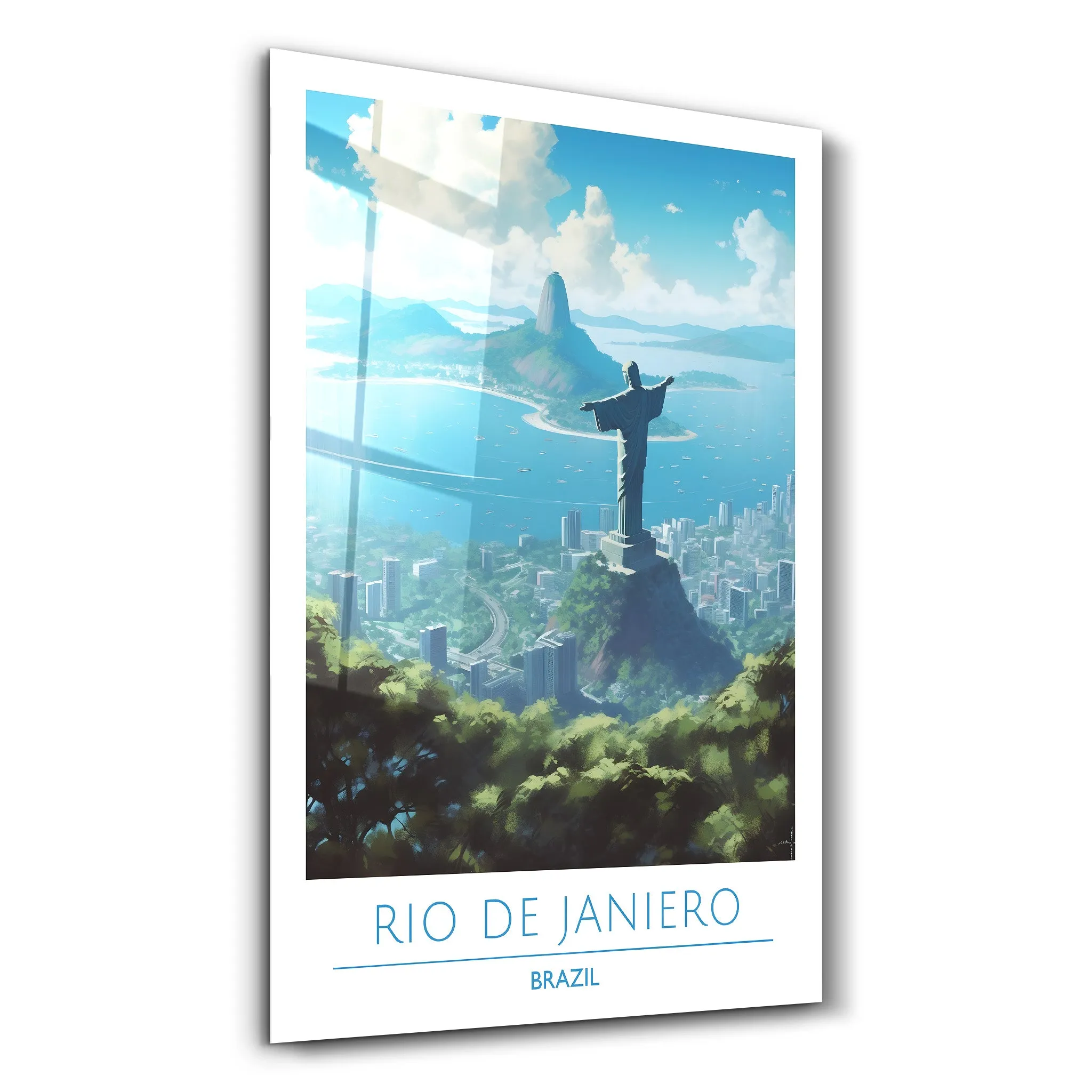 Rio De Janiero Brazil-Travel Posters | Glass Wall Art