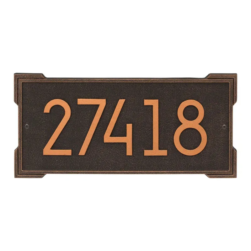 Roanoke Modern Wall Address Plaque