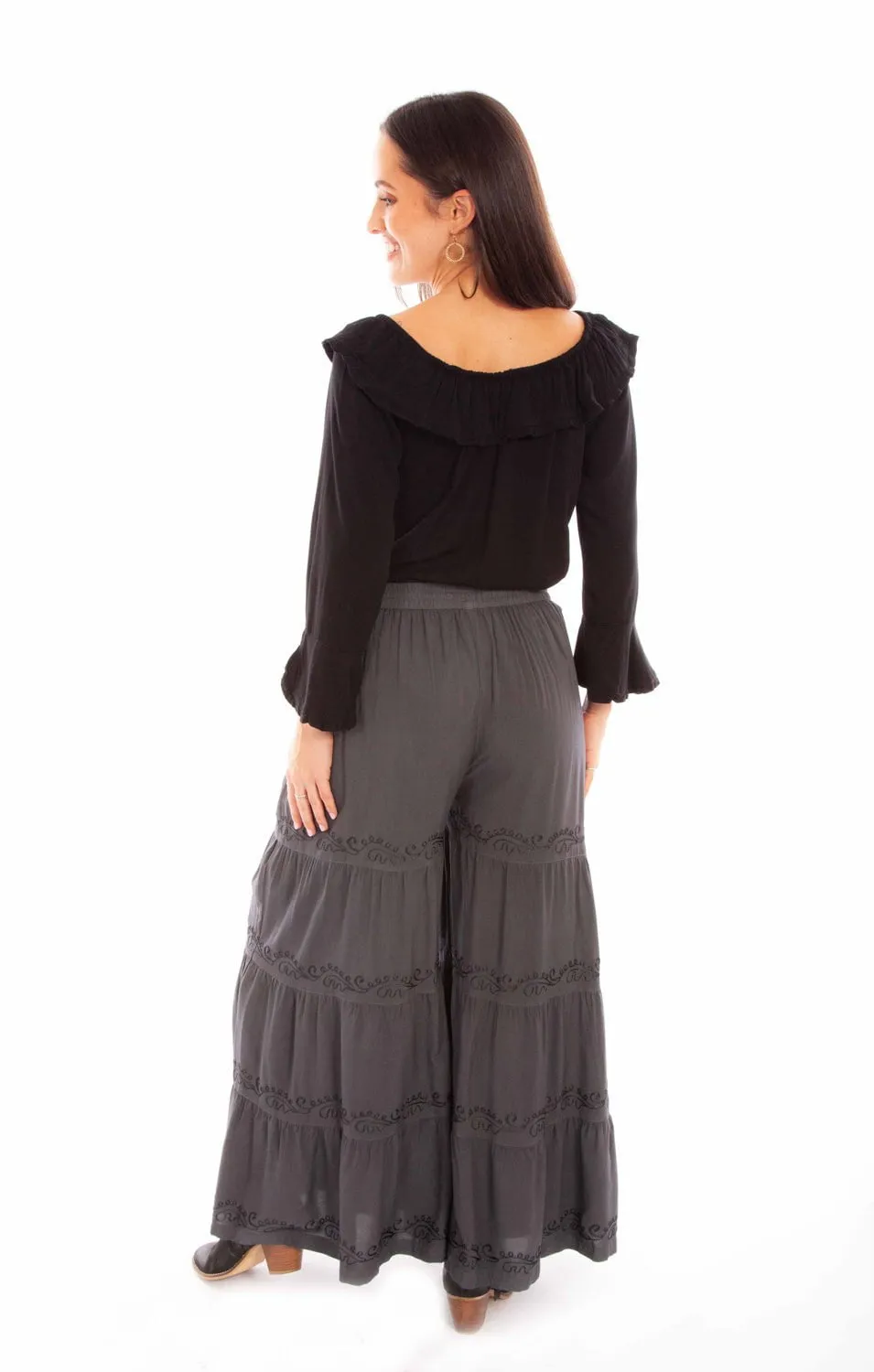 Scully Womens Gun Metal Rayon Palazzo Pants