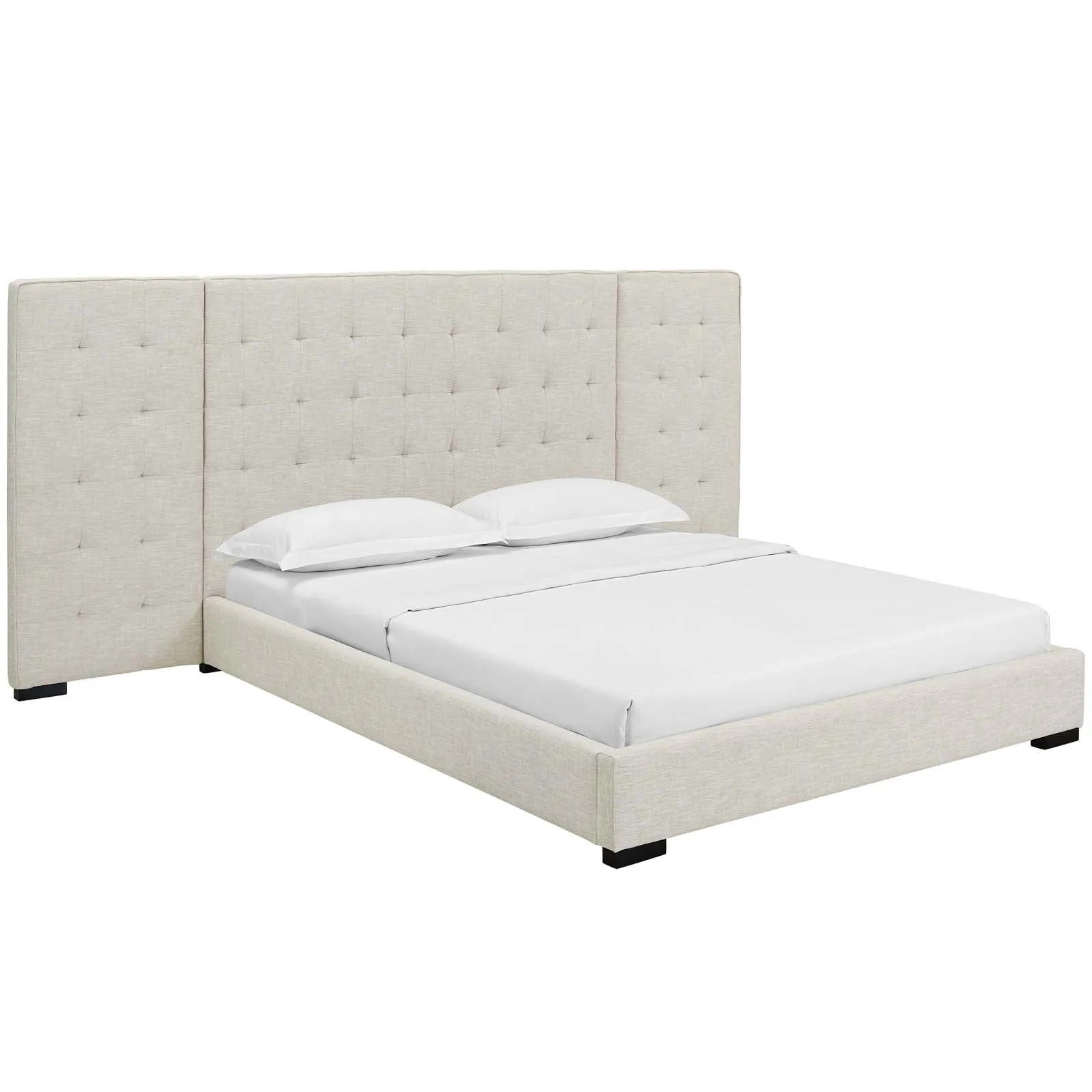 Sierra Upholstered Fabric Platform Bed