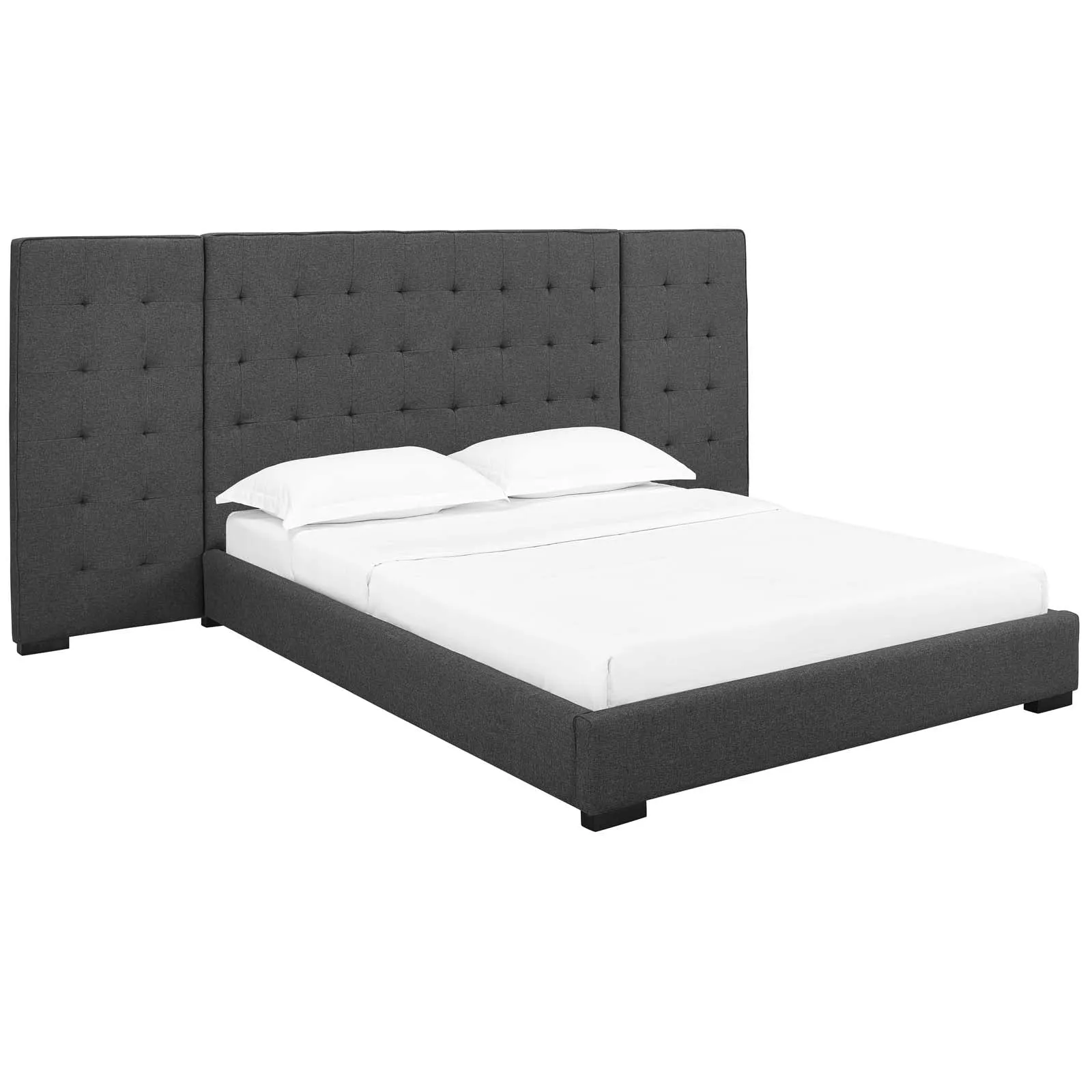 Sierra Upholstered Fabric Platform Bed