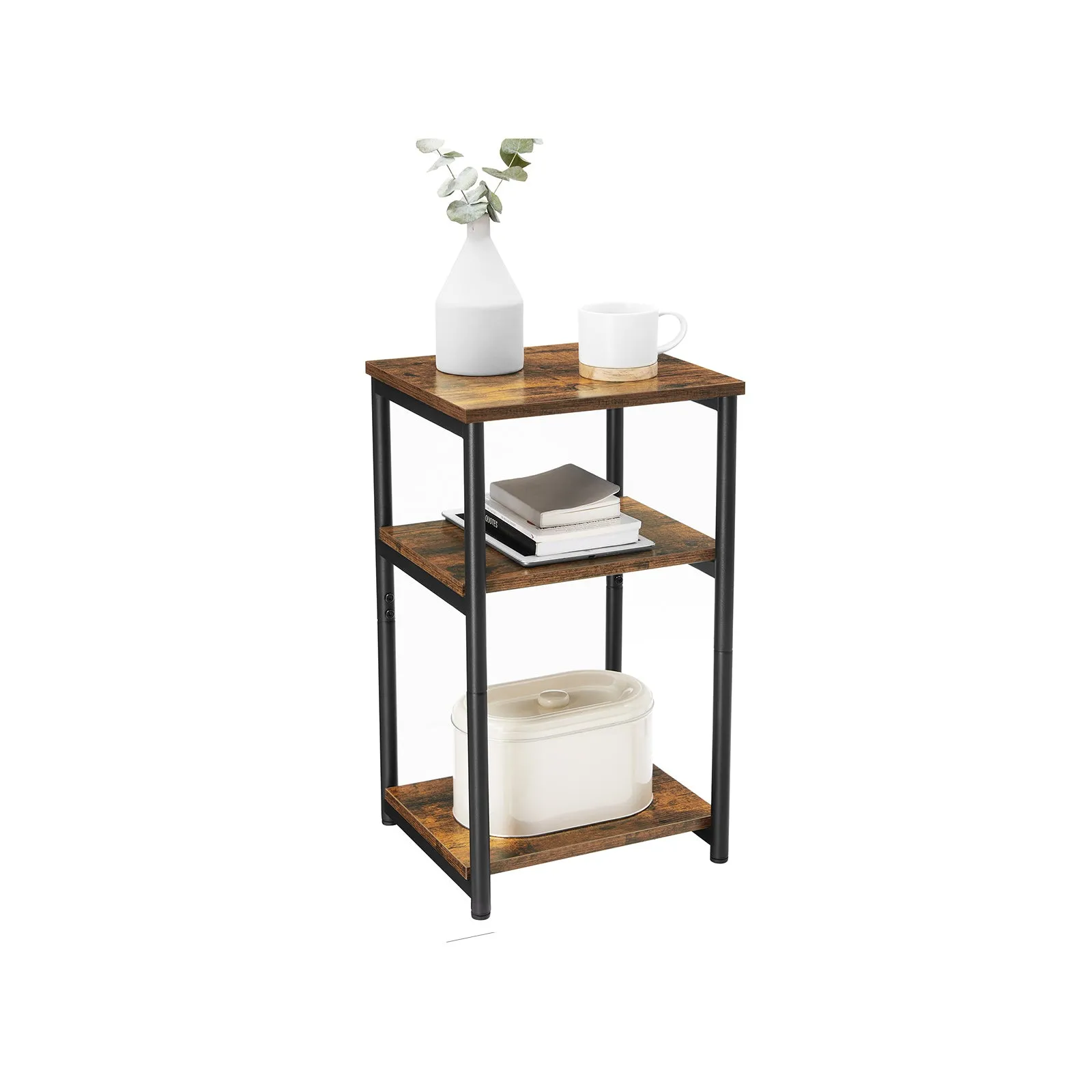 Small Side Table with Shelves