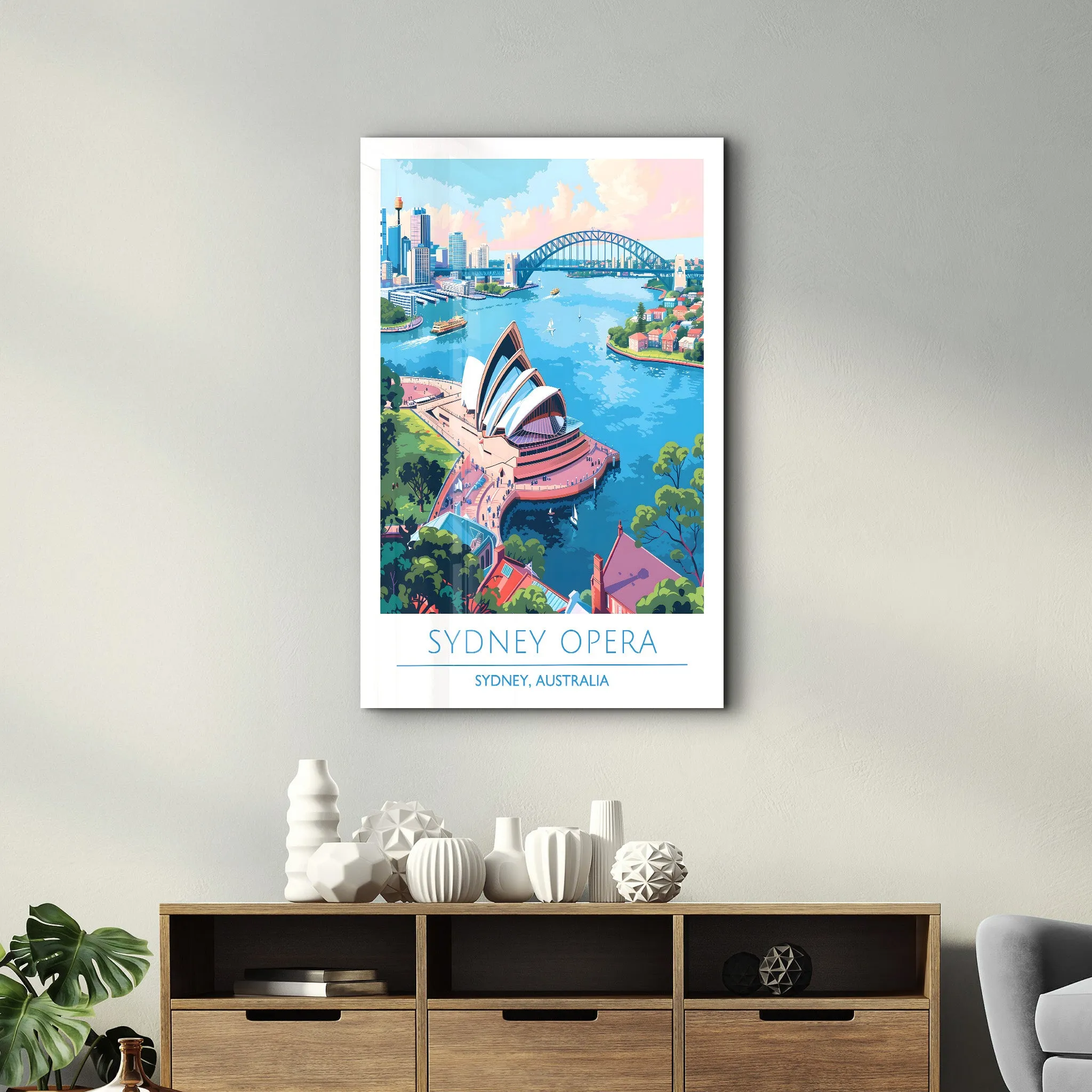 Sydney Opera Australia-Travel Posters | Glass Wall Art