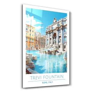 Trevi Fountain-Rome Italy-Travel Posters | Glass Wall Art