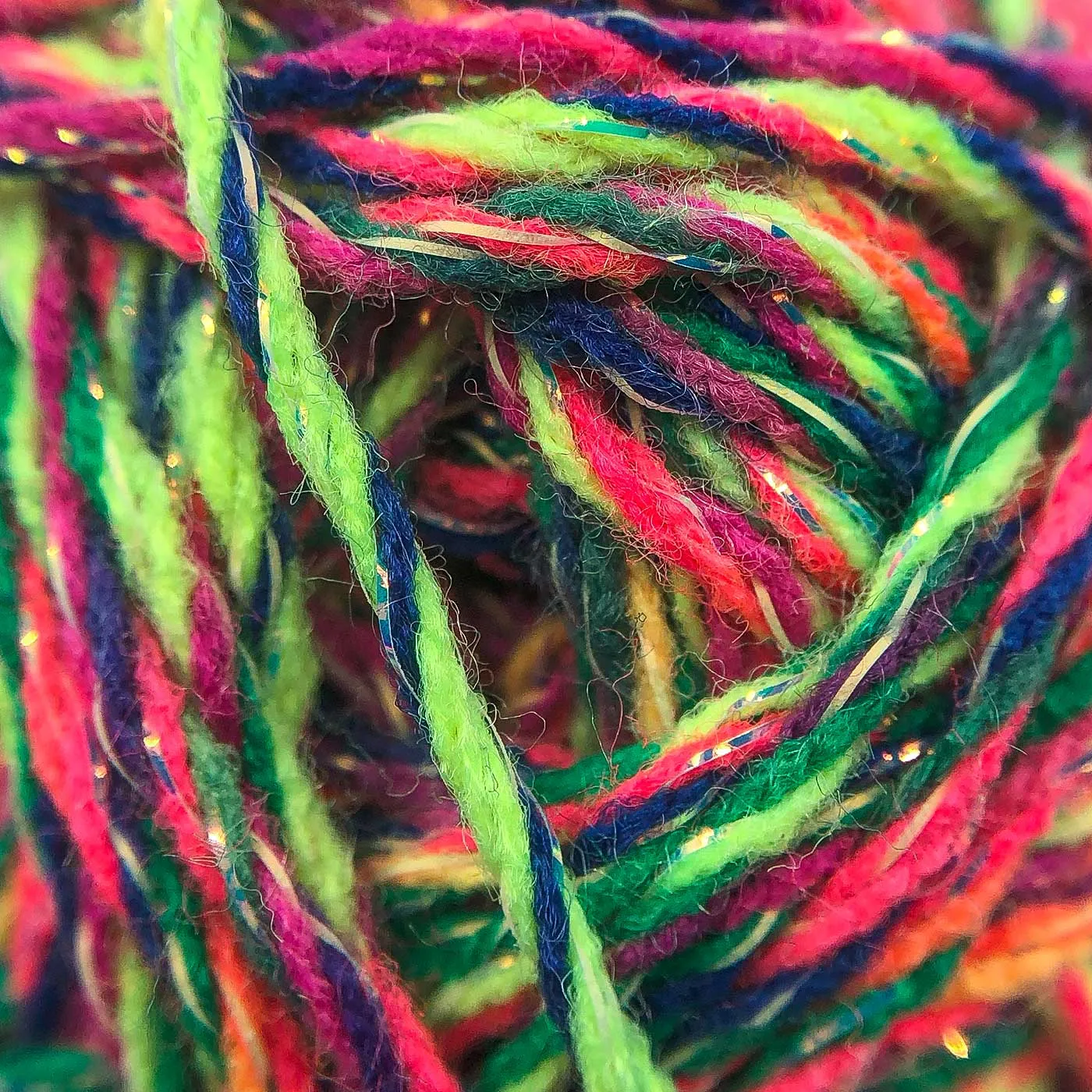 Tropical Fiesta Acrylic Yarn – Vibrant Rainbow Yarn for Christmas