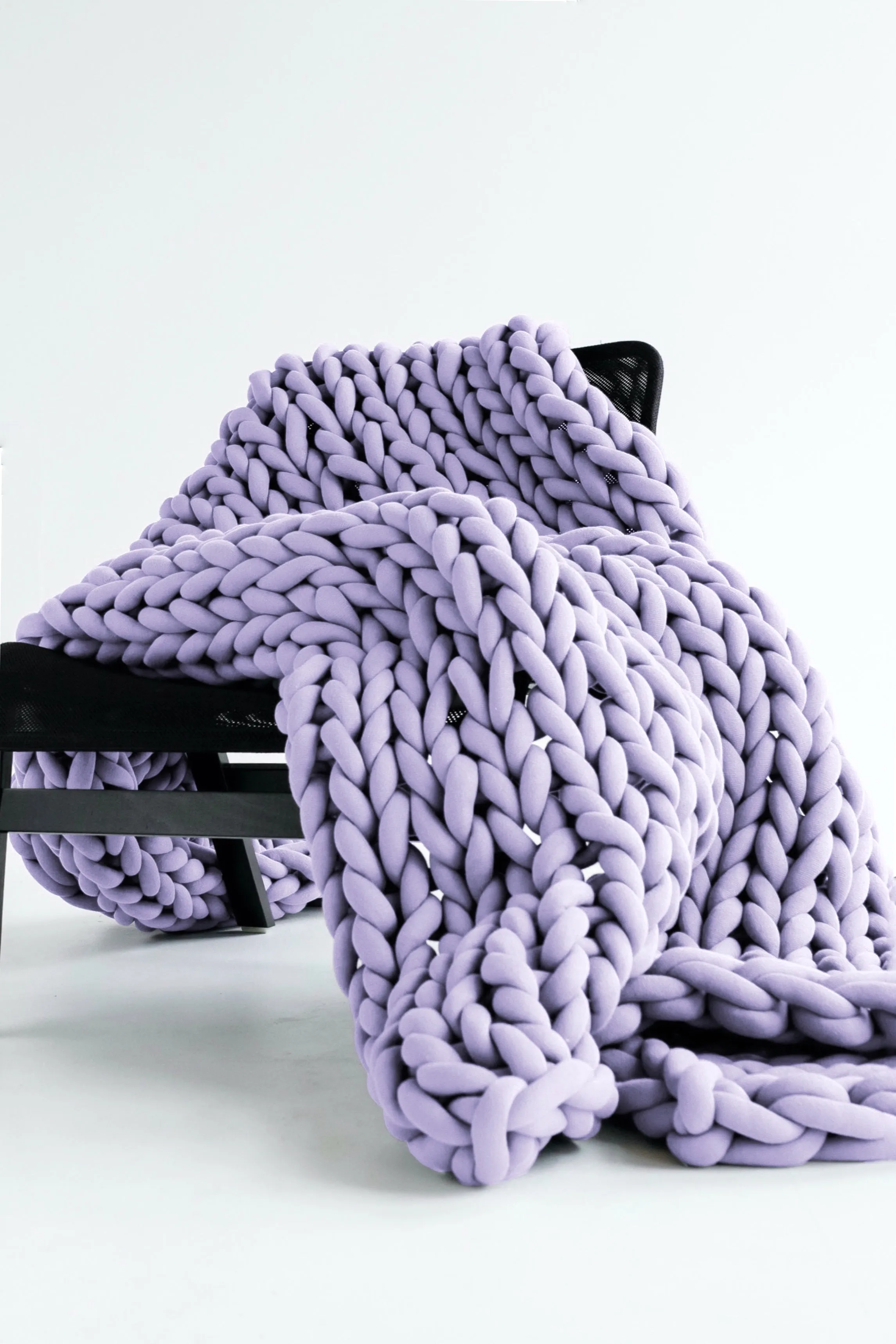 Tube yarn blanket, medium throw blanket 40”x60” (100x150 cm)