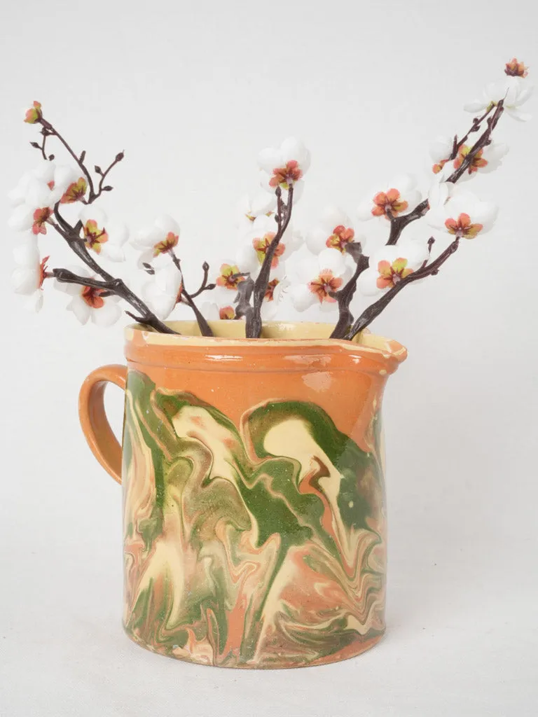 Water Pitcher with Jaspe Glaze, Savoy, Early 20th Century 6¼"