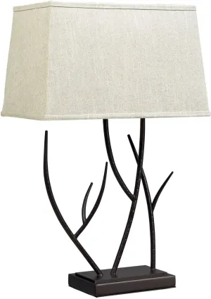 Winter Harbour Hammered Iron Table Lamp In Bronze