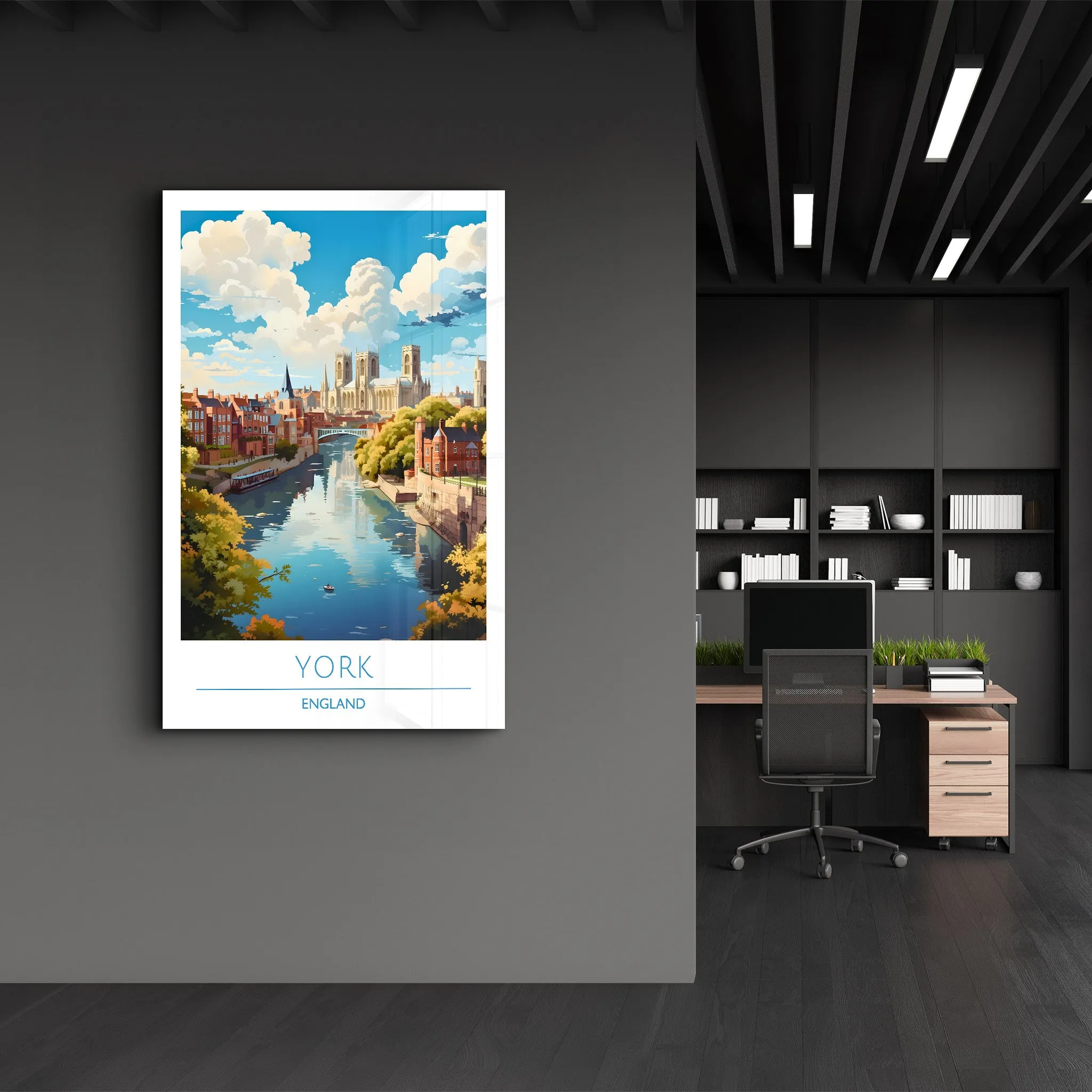 York England-Travel Posters | Glass Wall Art