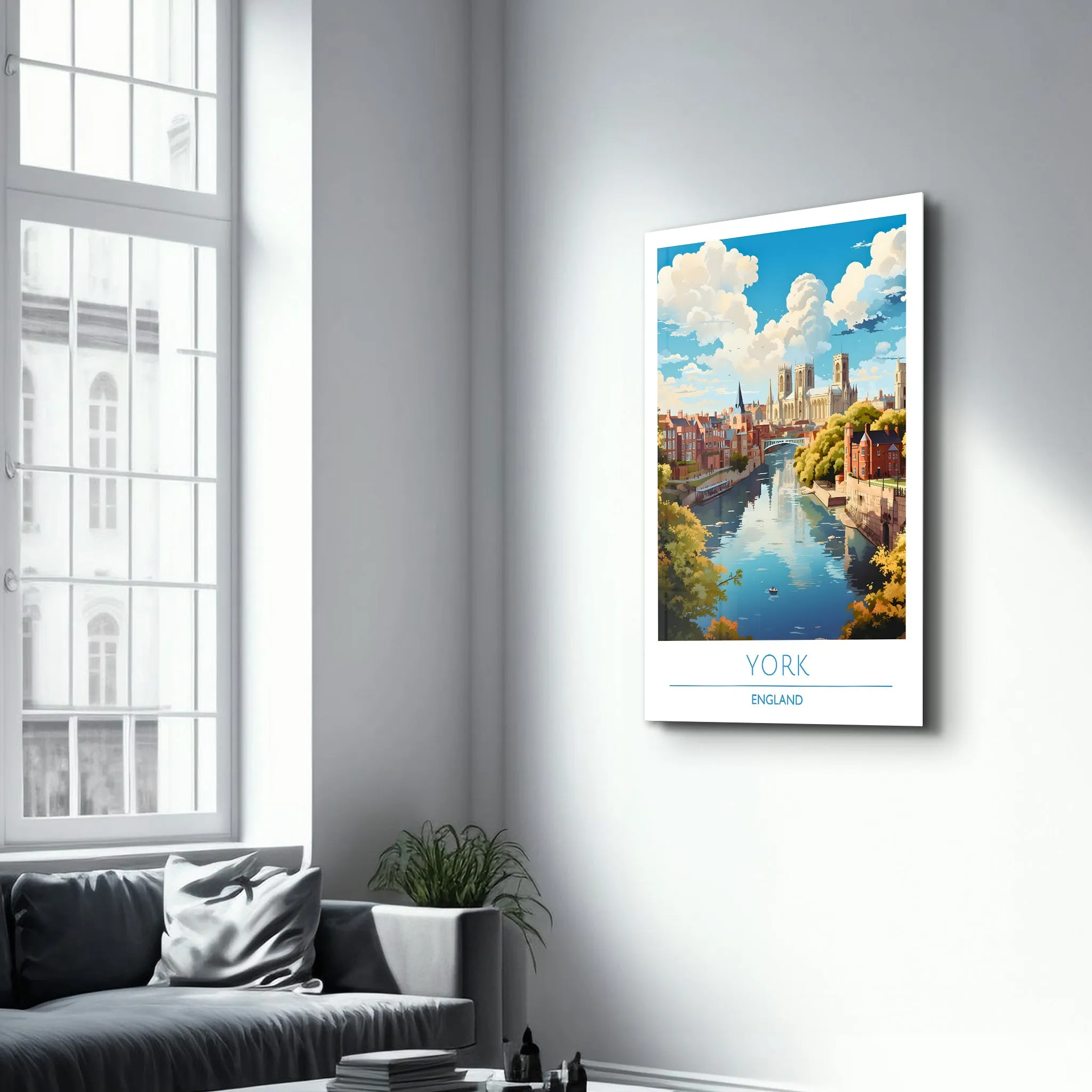 York England-Travel Posters | Glass Wall Art