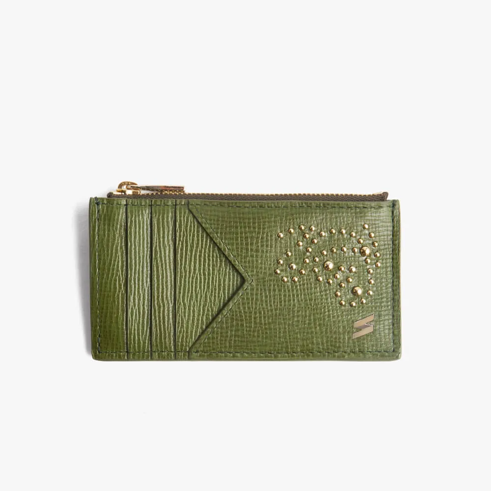 Zipped Card Holder Kate Green