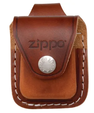 ZIPPO Brown Leather Lighter Pouch with Loop